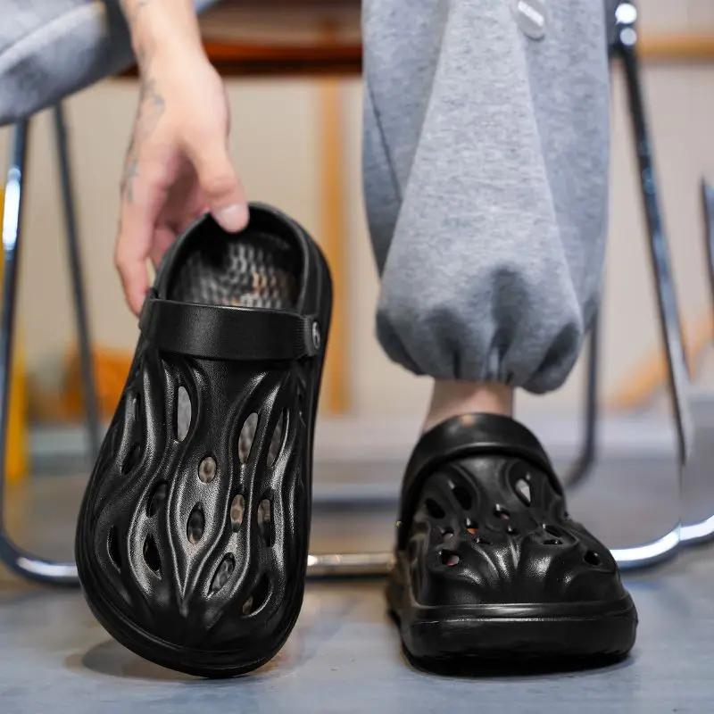 Fashion Slides Platform Hole Male Slipper Soft Sabot Original 2025 Style Eva Adult Y2k Mascullino Summer Sale Clappers Casual Men's Shoe