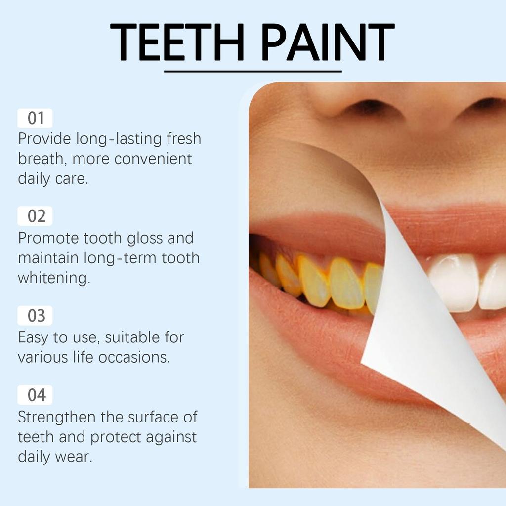 Okamžitá bělicí barva na zuby, barva na zuby pro bělení zubů pro zářivější a sebevědomější úsměv 20ml