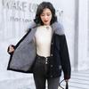 Women's Denim Jacket with Fur Collar - Warm Cotton-Padded, Loose Fit for Autumn and Winter (Style YQ8528)