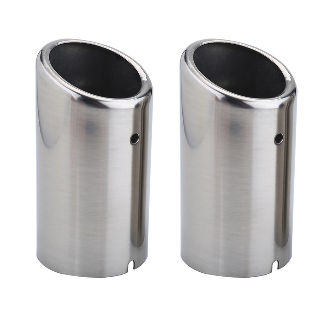 1 Pair of Car Exhaust Tail Pipes Muffler Tips Replacement 67mm