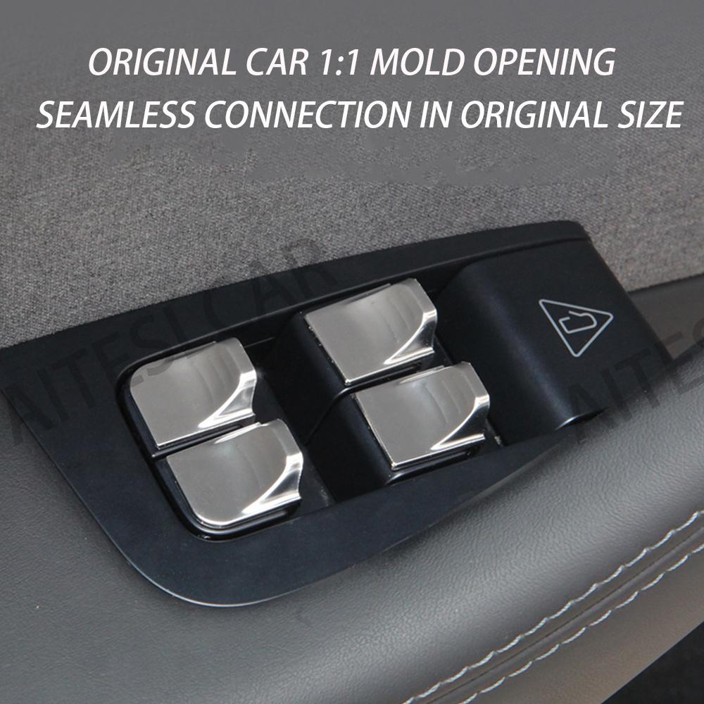 Car Door Open Button Sticker For Tesla Model 3 Highland /Model Y Juniper Door Window Switch Button Decoration Patch Accessories