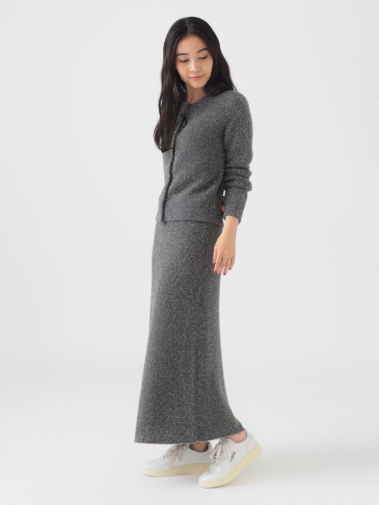 LIFE STORE by BEAMS Knit Gray Free BMING Women's Lamé Skirt,