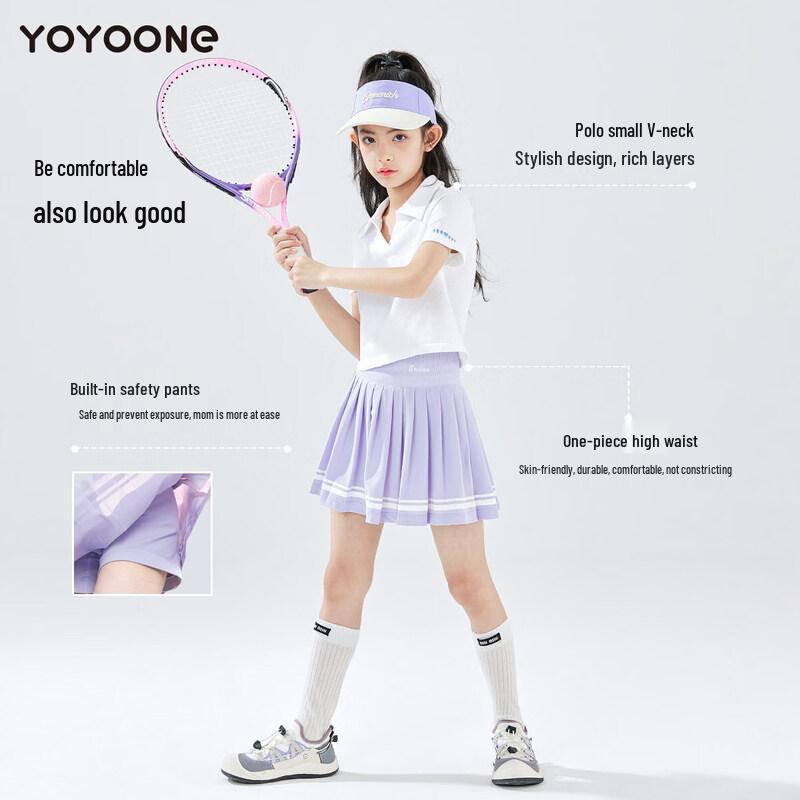 Moonkids Girls' Quick-Dry Tennis Polo Set