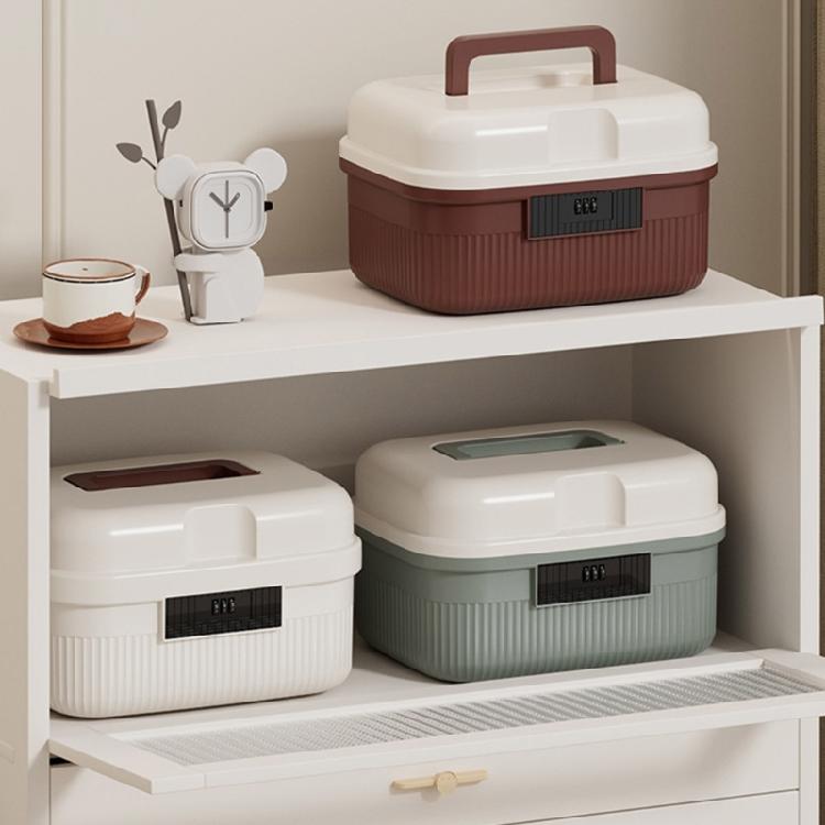 Private Document Storage Box With Combination Lock Water Resistant Construction Travel Ready ABS Durable Housing