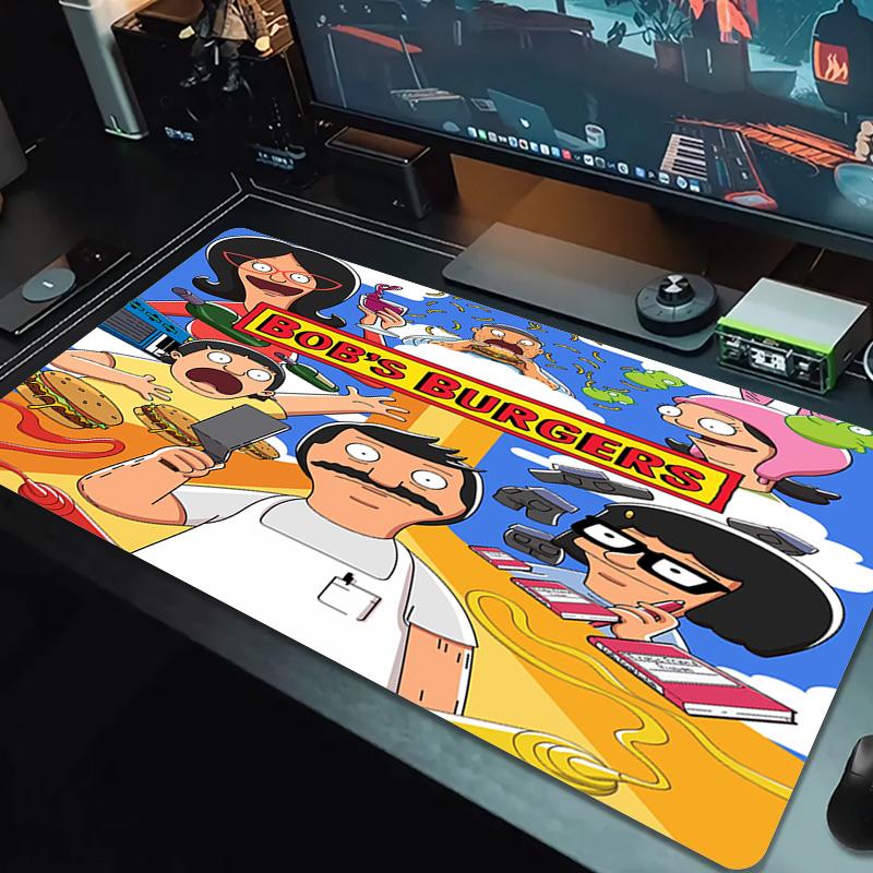 Bob’s Burgers Color Mouse Pad Large Gaming Table Cushion Non-slip Laptop Tablet Big Mousepad XXL Mat Mini PC Playmat With Lock edge