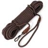 Long Leash for Large Round Shoulder Dogs, 20m, Brown, Rope, Strap, Retractable, Training, Lightweight, Tangle-resistant.