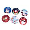 5Pcs/set Merry Christmas Round Cup Mat Table Placemats Coaster Anti-slip Kitchen Cushion Romantic Wedding New Year Party Pad