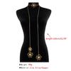 Vintage Metal Long Tassel Flower Pendant Choker Necklace Jewelry for Women Alloy Twist Multilayer Body Chain Necklace
