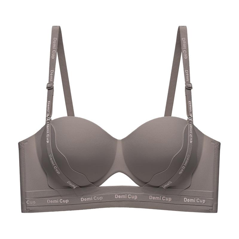 Underwear Women Gather Small Breasts and Show Large Bras Without Steel Rings, Soft Support, Pull Adjustment Type Seamless Bra