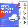 Aevdor 35 Sheets Premium Printable Vinyl Sticker Paper for Inkjet Printer, Matte White Adhesive Paper Waterproof, Durability Adhesive Paper 8.5x11,