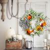 Beautifully Crafted Cotton Pumpkin Wreath Perfect For Thanksgiving Decor And Autumn