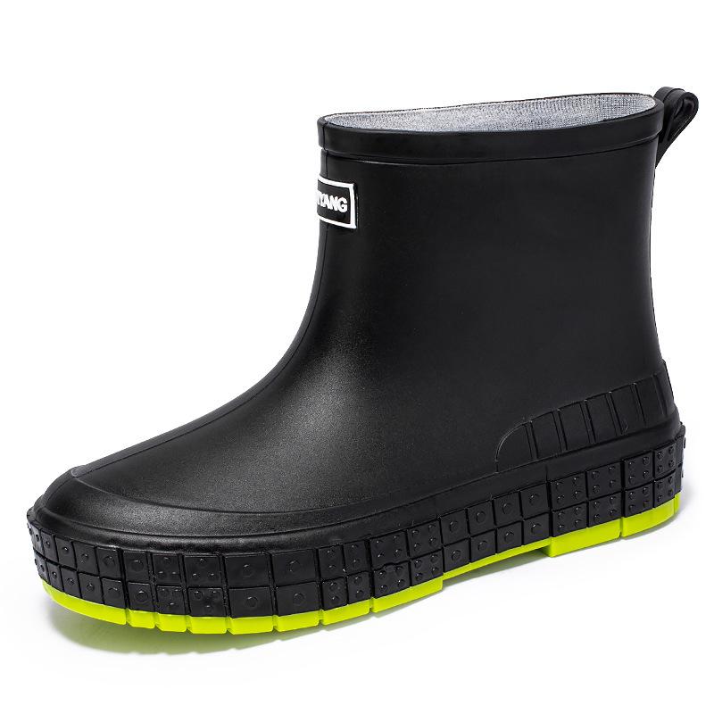 Lightweight Women's Japanese Style Waterproof Ankle Rain Boots - Non-Slip Rubber Galoshes