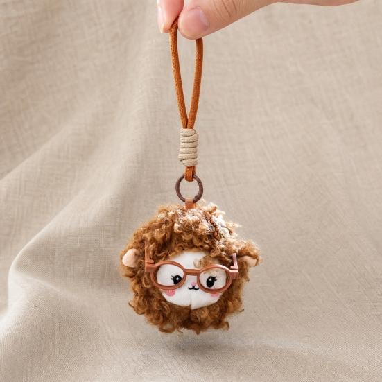 Keychain Doll, Mini Size Portable Soft Velvet Pendant, Sheep Doll Design Bag Pendant for Keys Backpacks Accessories