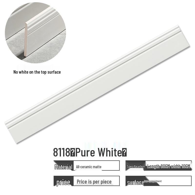 

Білі Порцелянові та Чорні Мармурові Плінтусні Плитки для Підлоги Вітальні