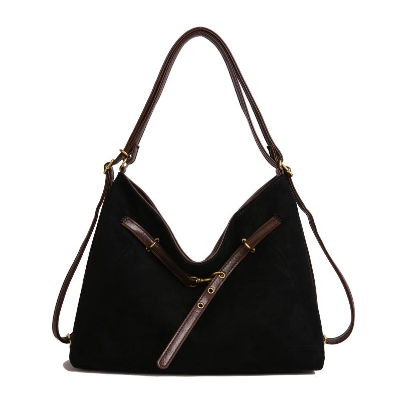 Suede Shoulder Bag for Women Fashion Hobo Handbag with Adjustable Strap