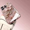 Pink Diamond Flower Tempered Glass Phone Case for iPhone 18 17 Pro Max 16 15 14 Plus 13 12 11 Pro Max 16E 17Air Protection Cover
