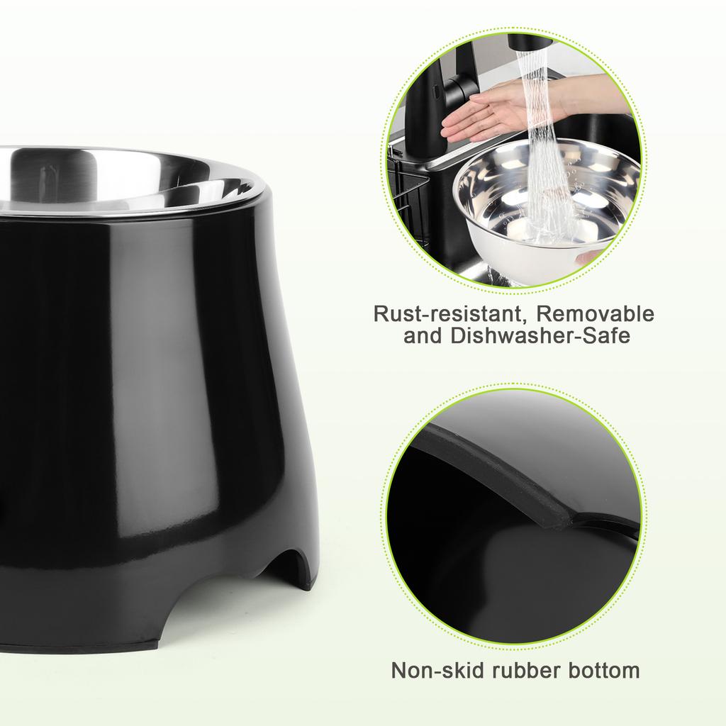 Dog Bowl with Anti-Skid Rubber Base Stainless Steel Dog Food and Water Bowl for Dogs Cats Puppy Rabbit