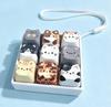 PBT Keycaps Stress Relief Cat Keychain Lanyard Toy