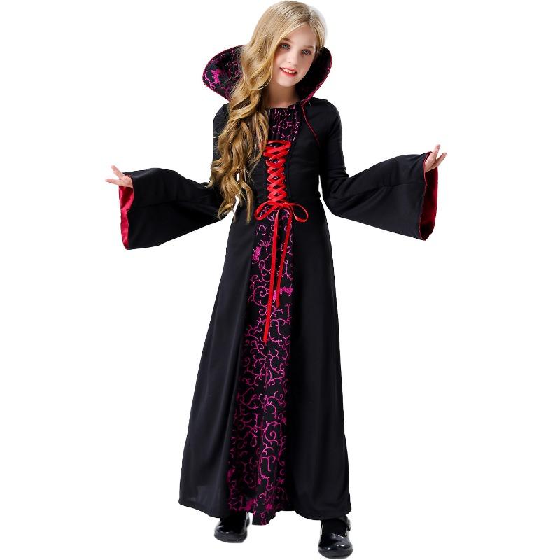 Halloween co clothes kids witch death game party cosplay suit