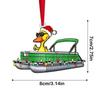 Christmas Tree Decoration Funny Duck Pontoon Boat Hanging Ornament For Christmas Tree Fireplace Door Wall