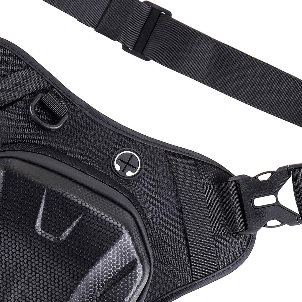 Motorcycle Leg Bag for Riding Hardshell Rainproof Reflective Waist Bag Sports Sling Bag Knight Motor
