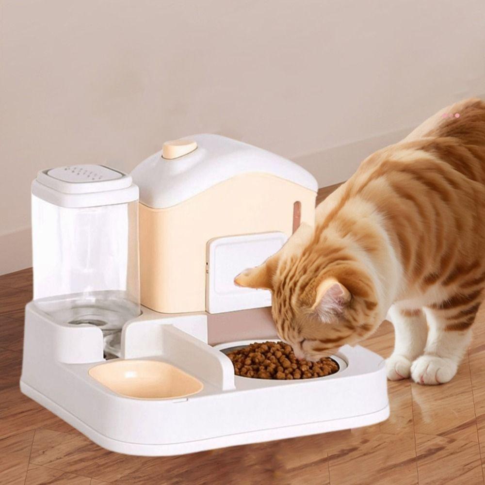 Detachable Automatic Cat Water Feeder 2-In-1 Cat Dog Food Bowl Pet Food Dispenser  Home Use