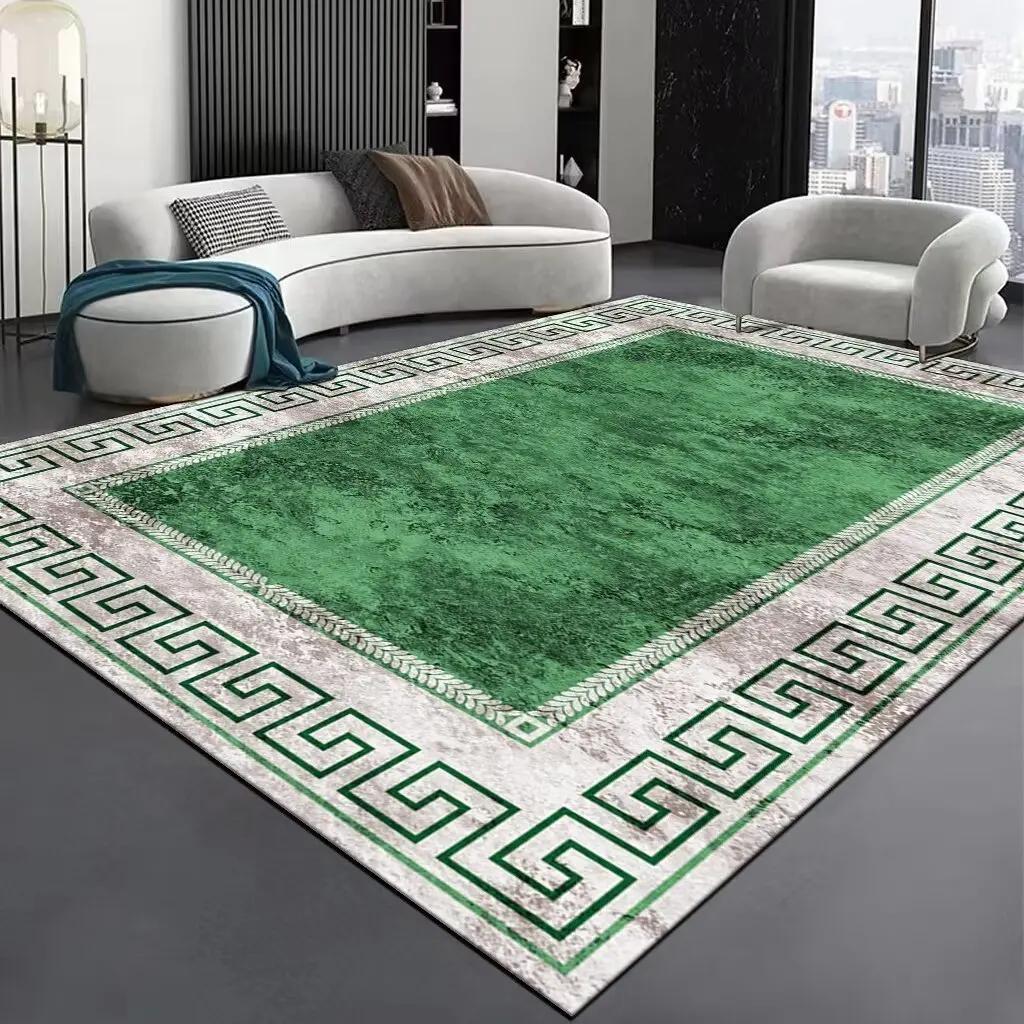 Nordic Modern High-end Living Room Carpet Luxury Grey Home Decoration Bedroom Large Area Rugs Elastic Washable Non-slip Door Mat