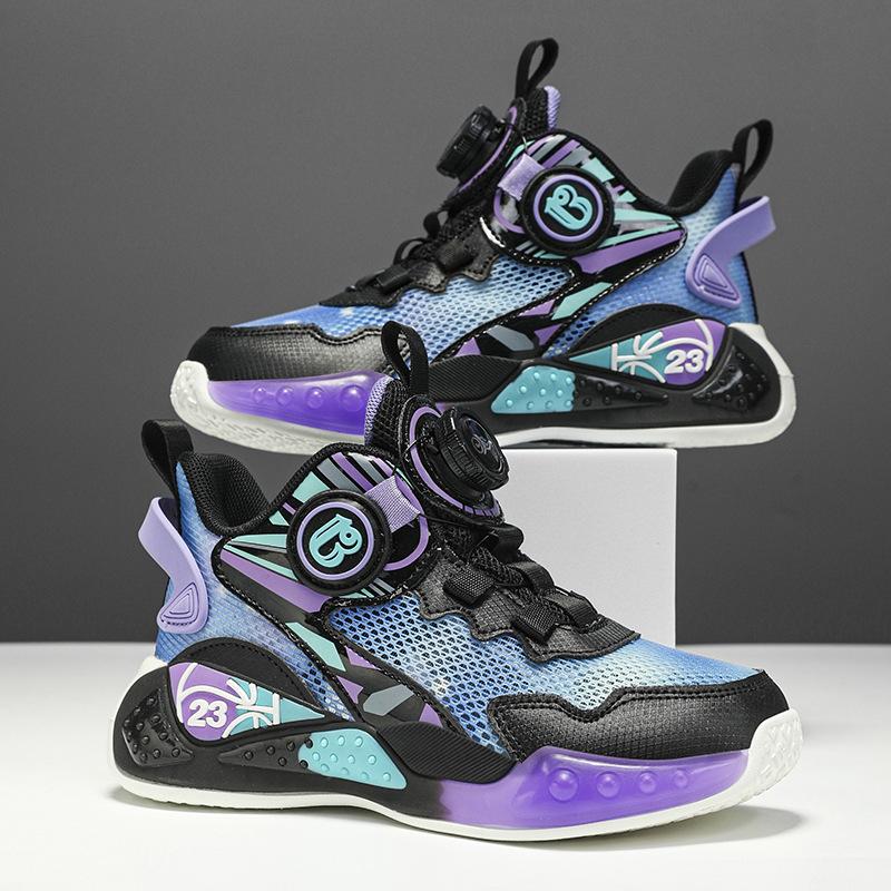 Boys Summer Basketball Shoes Students 2025 Single Net Girls Shoes Running Children's Sports Shoes Hollow Mesh Tide Shoes