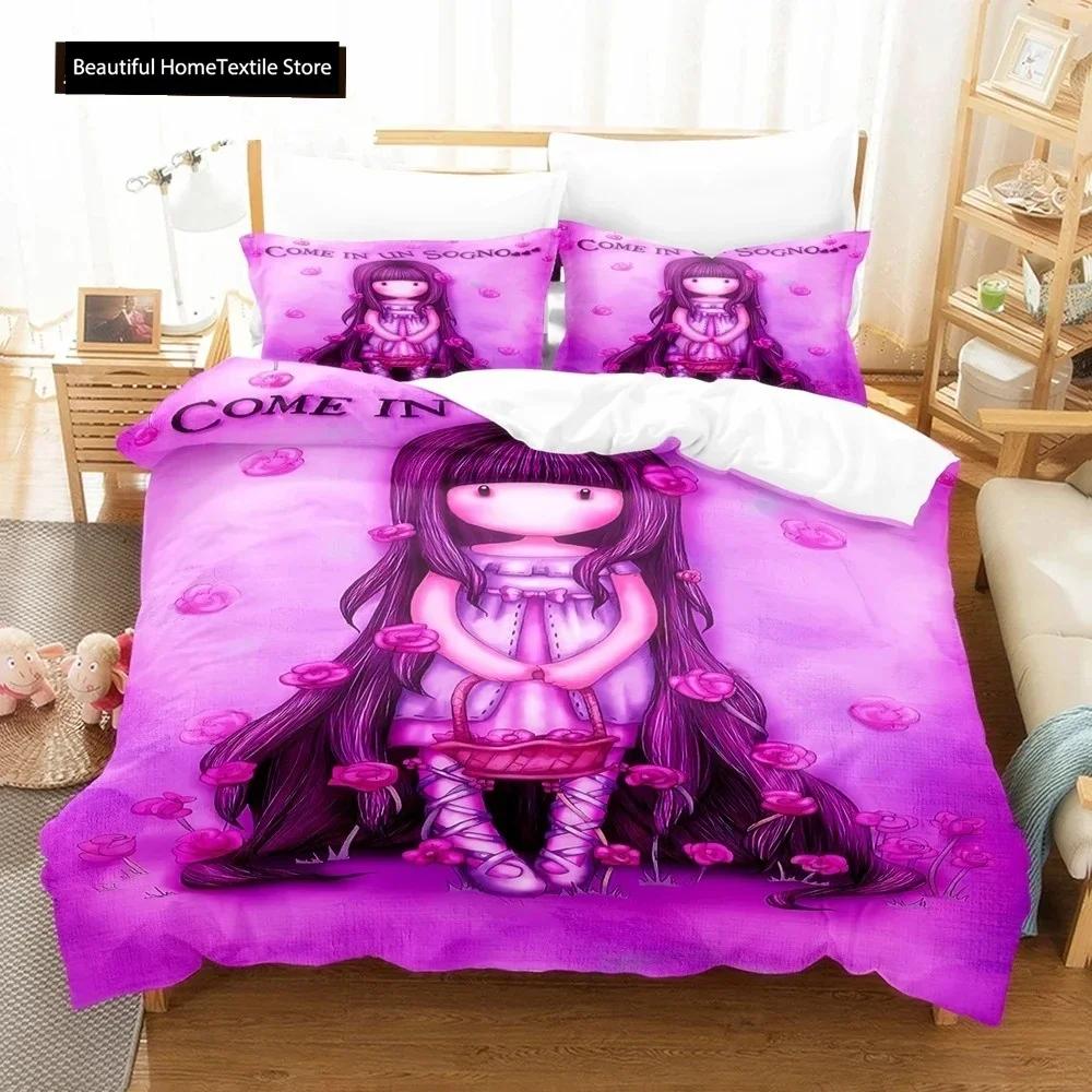 Set Copripiumino Santoro Gorjuss Matrimoniale Queen King Size Anime Bella Ragazza Set Biancheria da Letto Stampa 3D Santoro Gorjuss Copripiumino Ragazze