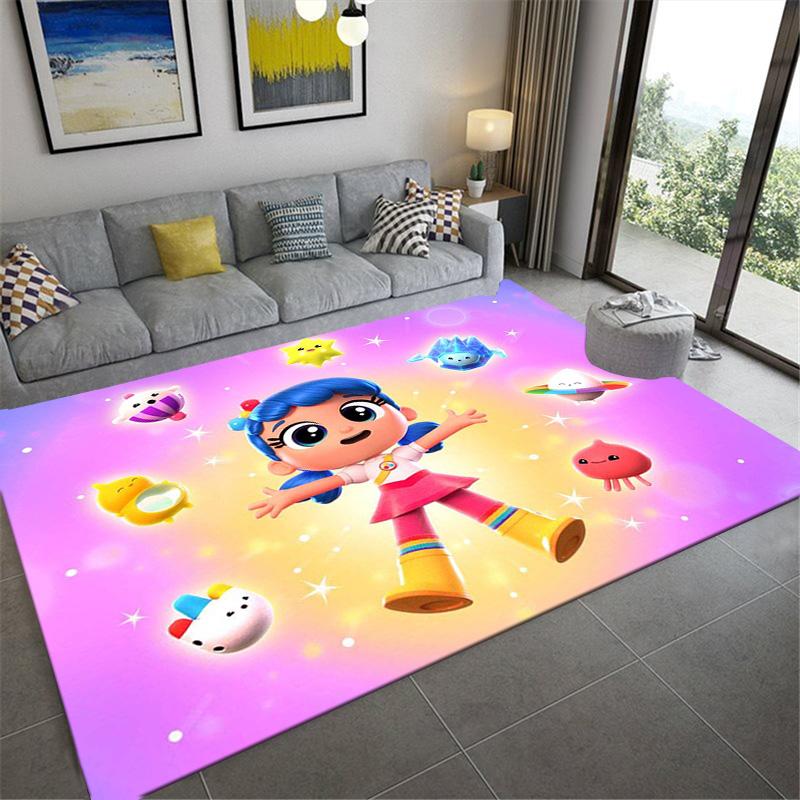 Wahre und das Regenbogenkönigreich Teppich für Wohnzimmer Schlafzimmer Zuhause Sofa Dekoration, Kinder spielen Rutschfeste Bodenmatte