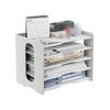 HaOhana Document Tray, Document Case, Box, A4, 5 Tiers, Horizontal Storage, Shelf, Storage, Organization, Space-Saving, Desktop, Desk