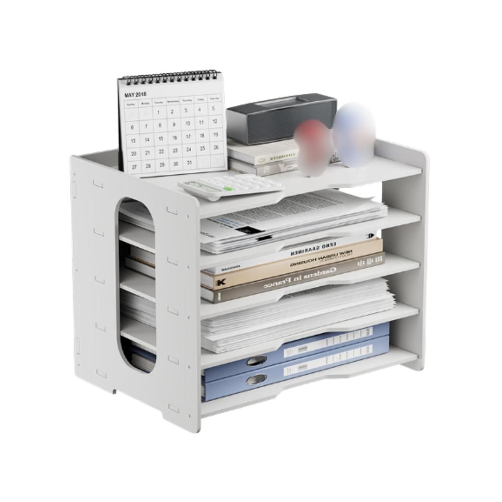 HaOhana Document Tray, Document Case, Box, A4, 5 Tiers, Horizontal Storage, Shelf, Storage, Organization, Space-Saving, Desktop, Desk