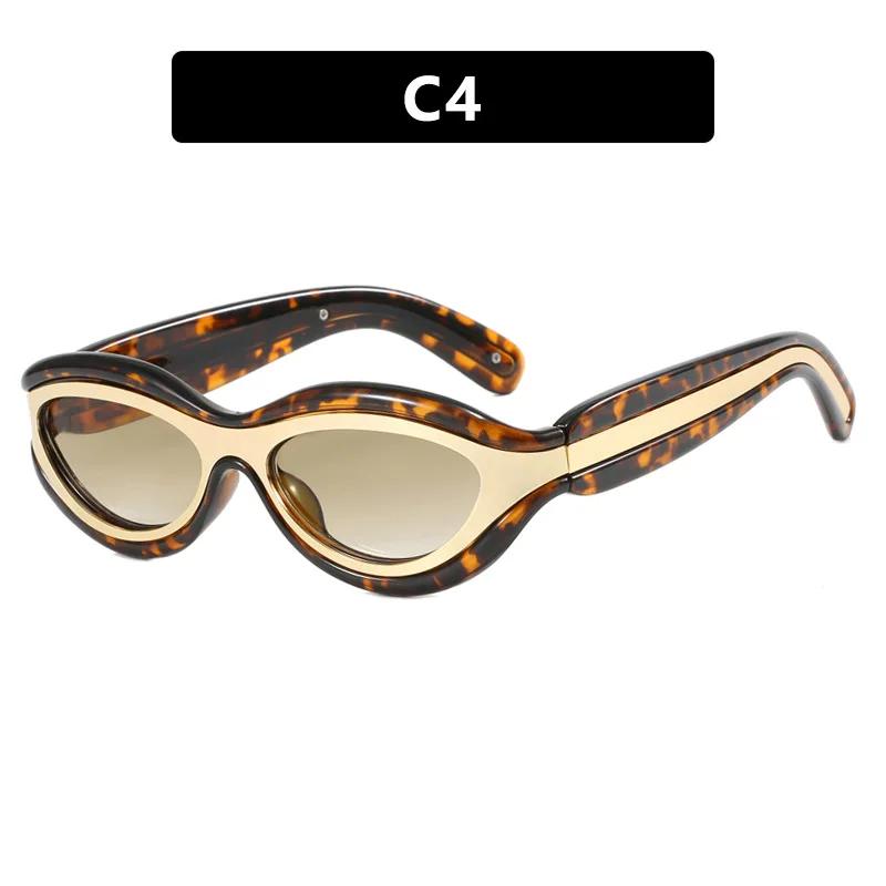Small Frame Cat Eye Sunglasses Versatile Y2K  Avant-garde UV Resistant Sunglasses Elliptical Protective Goggles