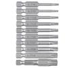 10Pcs Blossom Head Screwdriver Bit Set Security Screwdriver Tool 50mm Magnetic Screwdriver Bit 1/4inch Hex