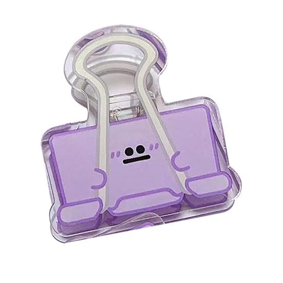 12 Pcs Long Tail Ticket Clip Colorful Acrylic Paper Binder Clips Document Information Storage Clamp for Home School Office Supplies