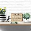 "F.E.A.R." Motivational Metal Tin Sign, Vintage Iron Wall Art for Indoor & Outdoor Decor