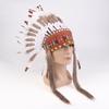 Fascia per copricapo da capo indiano con piume decorative per travestimenti, Halloween, spettacoli di danza, carnevali, feste