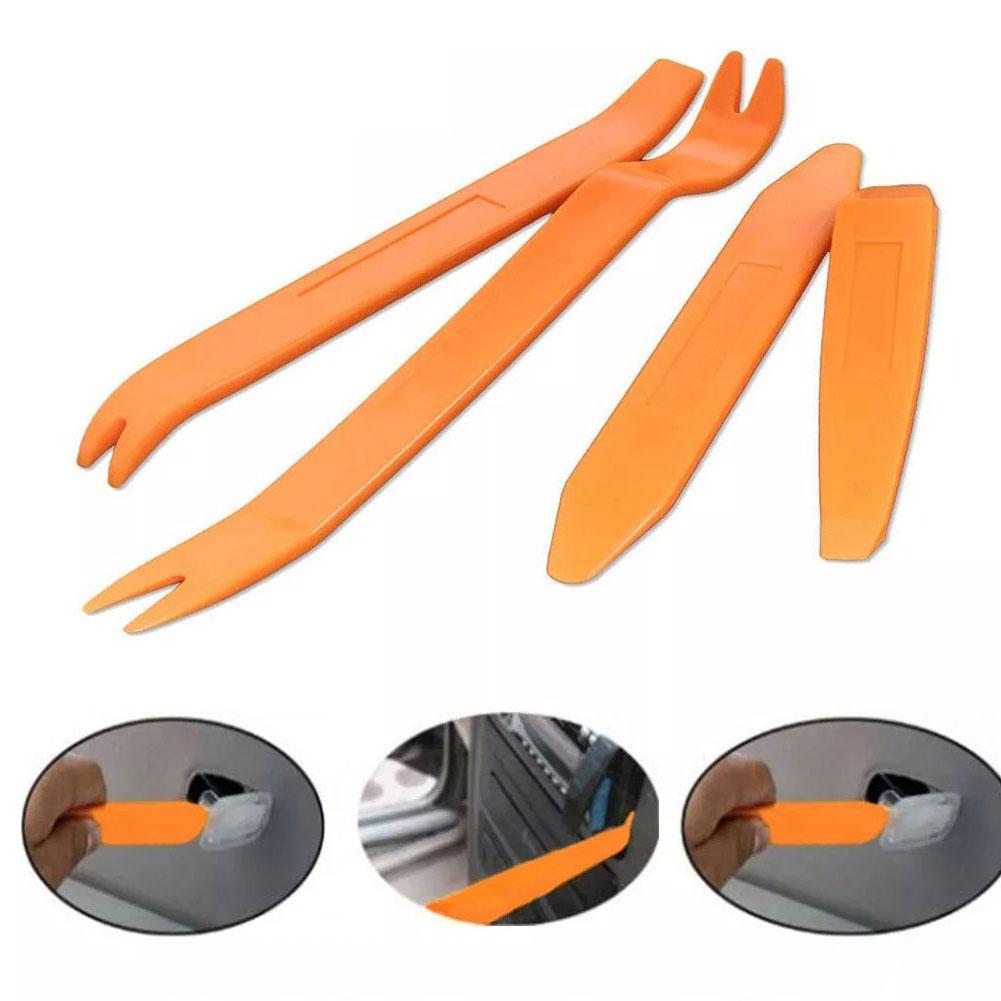 5 ks Nástroje pro instalaci auta, klipy na panely dveří, demontáž obložení, čepele pro demontáž palubní desky a navigace, plastové nářadí pro opravu interiéru auta
