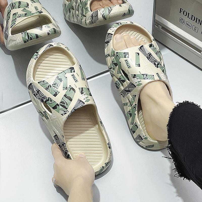 Mode PARZIVAL Mode Herrtofflor Sommar Strand Sandaler Tryck Dam Hemma Badrum Anti-halk Skor Utomhus Vatten Mjuk Sula Tofflor