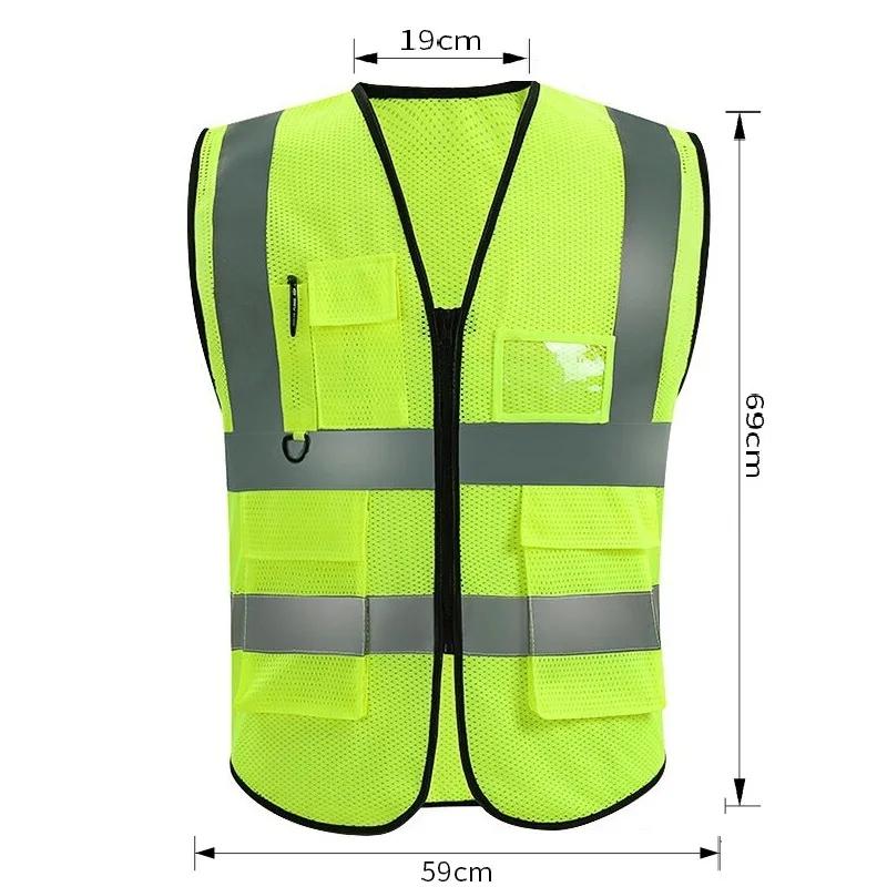 Sommernacht Mehrfachtaschen Reflektierende Schutzkleidung Reflektierender Mantel Sichere Struktur Verkehr Hygiene Gartenarchitektur