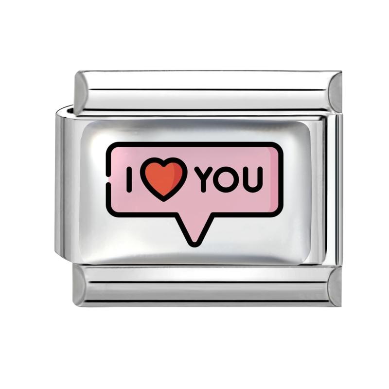 Sweet Pink Flowers Girls' Eye Cherry Star Bow Love Charm Link Fit 9mm Stainless Steel Bracelet Women Men Making DIY Jewelry Gift