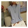 Women's Sleeveless Slim Knit Camisole with 3D Decoration