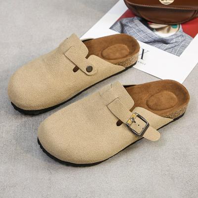 Fashion Women's Clogs Mules Cork Clogs Slippers 2024 New Men Outdoor Mules Suede Clog Shoes with Arch Support Mule Leather Clogs Sandal
