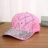 Strassverzierte Baseballkappe Verstellbare Entenschnabelmütze Modische Sonnenschutzmütze Unisex