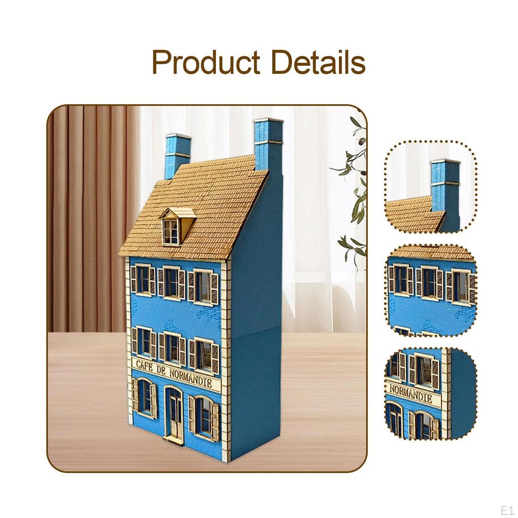 1/35 HO Scale Building Model Assembled Railway Layout, Architecture Scene for Accessory