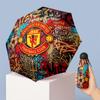 Manchester United Pattern Printed Mini 5 Folds 8 Ribs Compact Umbrella Windproof Waterproof Lightweight Portable Folding