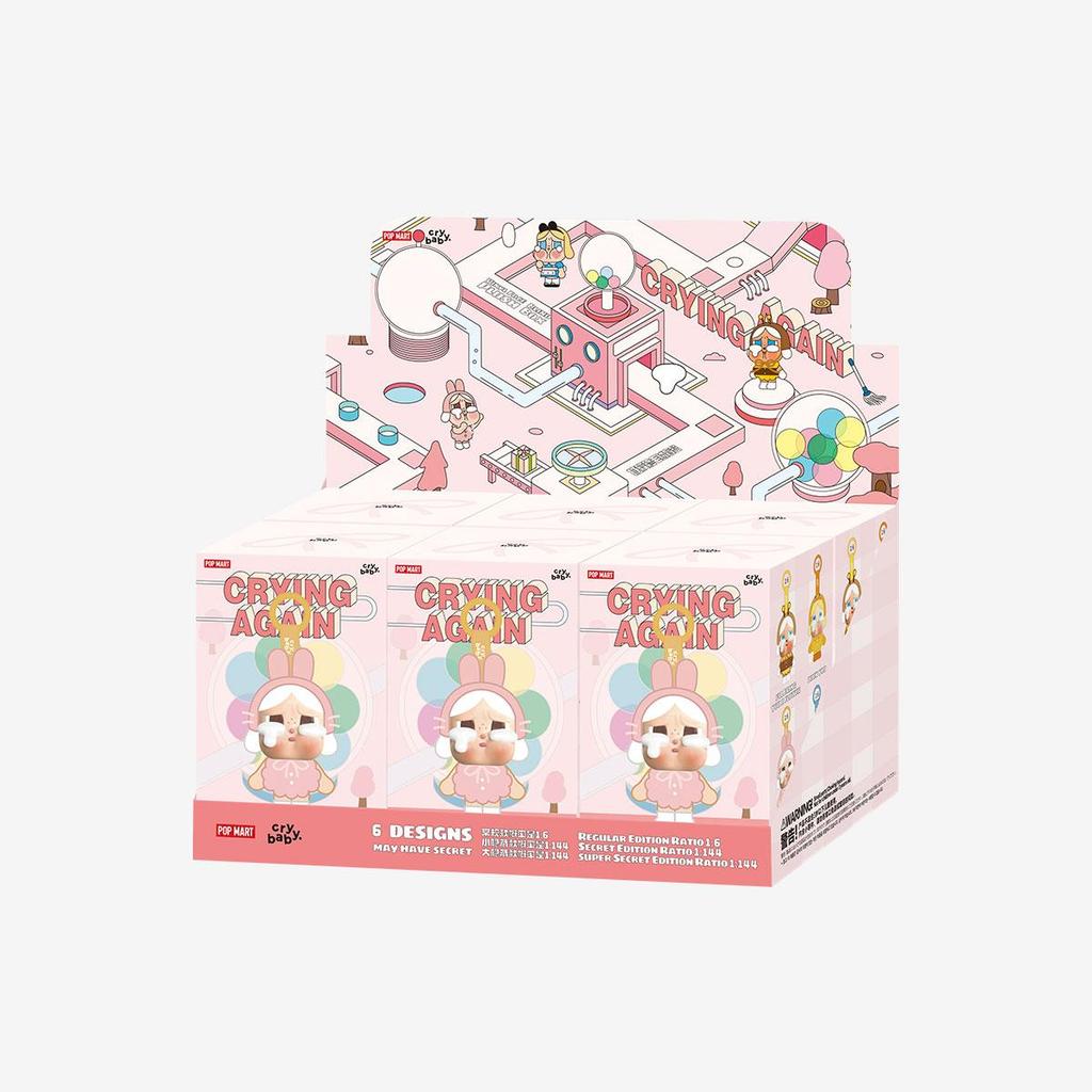 POP MART CRYBABY Crying Again Series-Vinyl Face Plush Blind Box (Single Pack / 6-Piece Set)