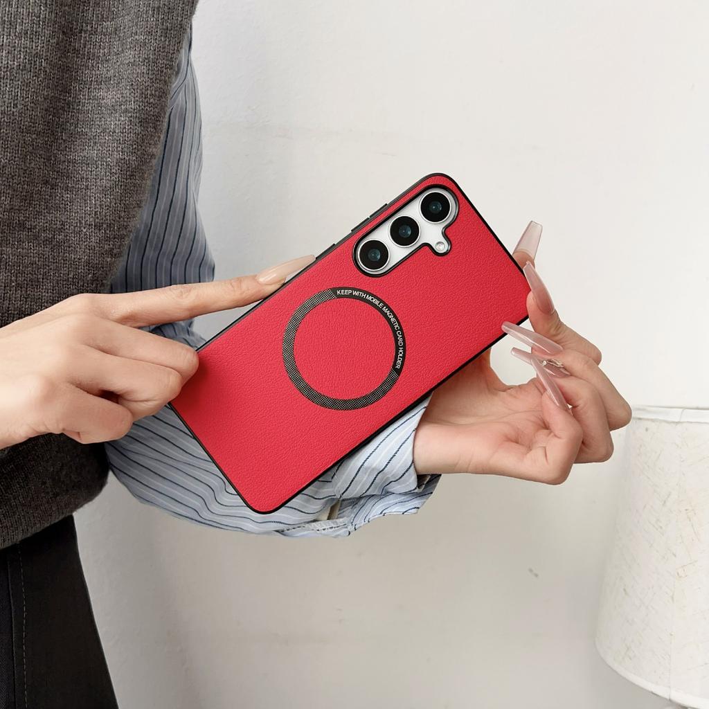 For Samsung Galaxy A16 5G/4G Case Compatible with MagSafe Anti-Drop PU Leather+TPU Cover