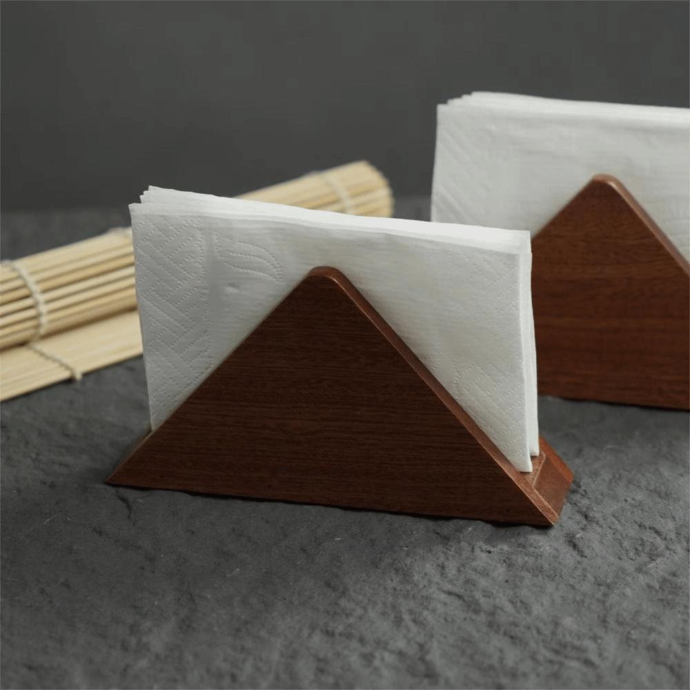 Elegante Portatovaglioli in Legno Fondo Antiscivolo Rastrelliera Verticale per Conservazione Carta Ristoranti