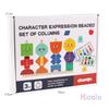 40pcs Building Blocks 30 Cards Wooden Expression Set Bead String Attention Training Toy for Kids Logical Skills Christmas Gifts